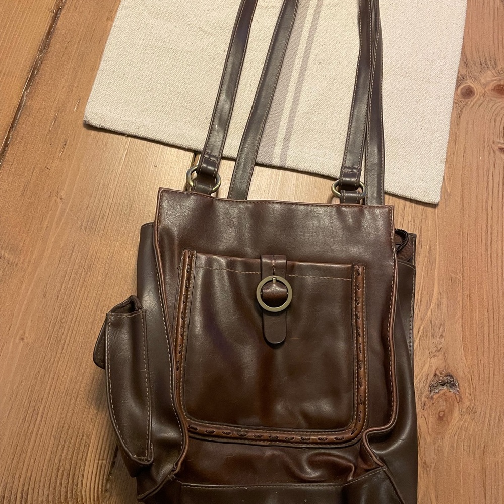 Brown Leather Tote Bag